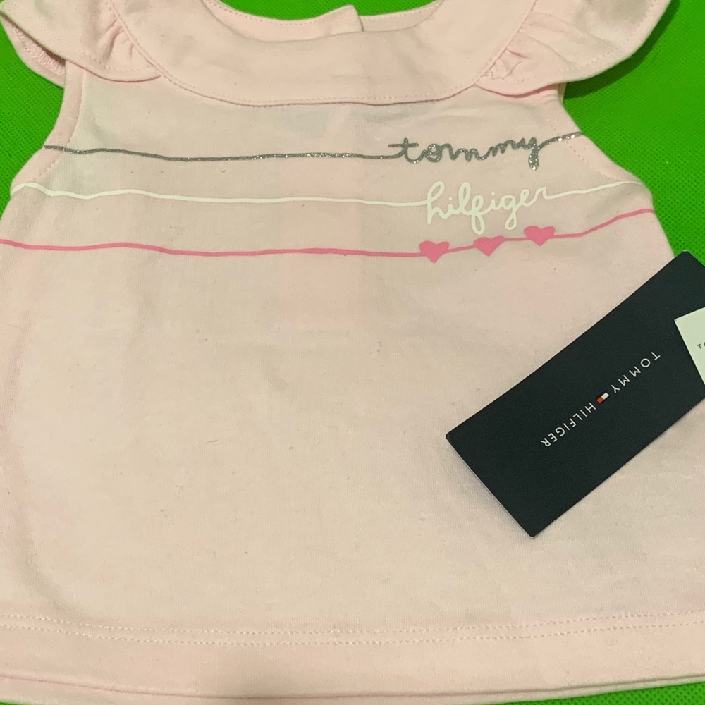 12 Month Girls Tommy Hilfiger Short Sleeve Top